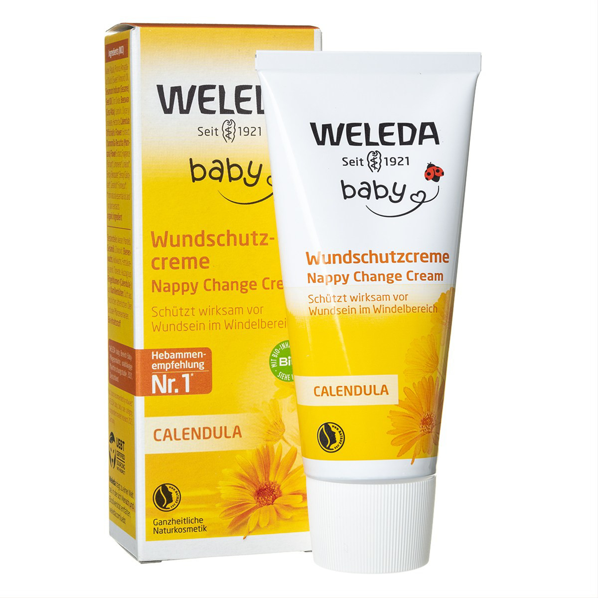 WELEDA CALENDULA BABY, vaikiškas kremas su cinku nuo iššutimų su medetkomis, 75 ml