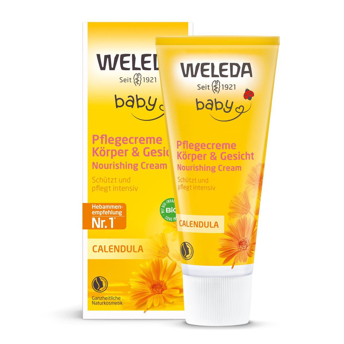 WELEDA CALENDULA BABY, drėkinamasis kremas, 75 ml
