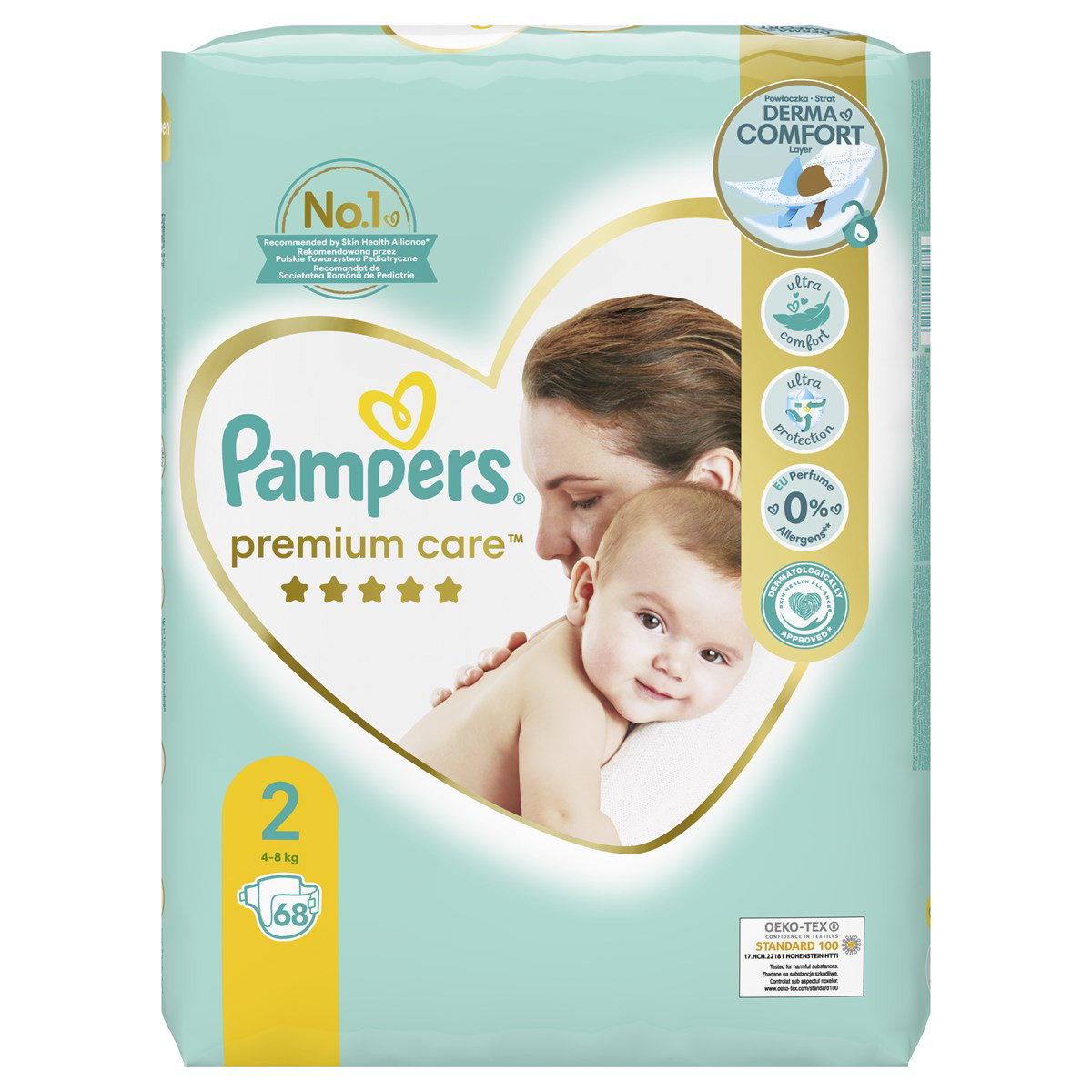 PAMPERS PREMIUM CARE, sauskelnės, 2 dydis, 68vnt.