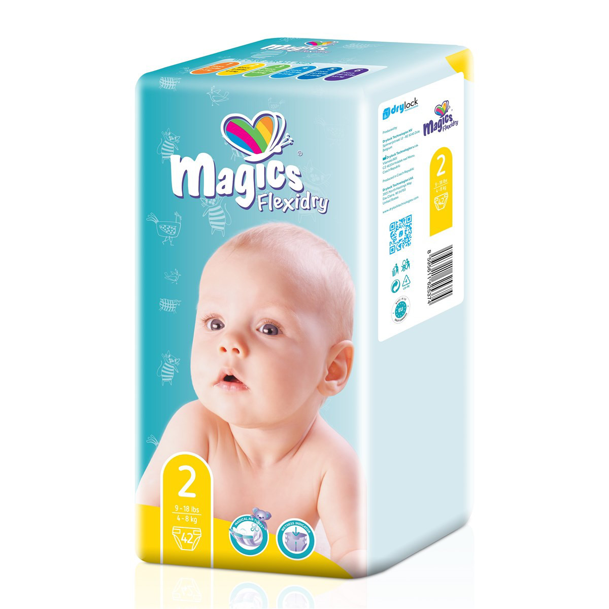 MAGICS FLEXIDRY sauskelnės MINI, 4-8 kg, 42 vnt.