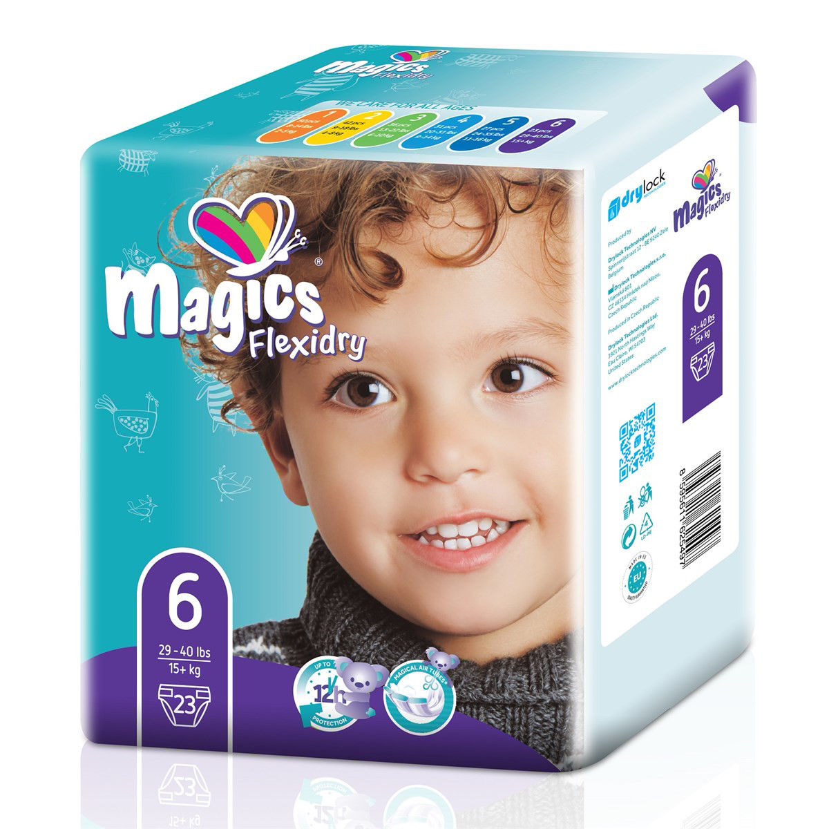 MAGICS FLEXIDRY MAGICAL TUBES XL, vaikiškos sauskelnės, 15+ kg, 23 vnt.