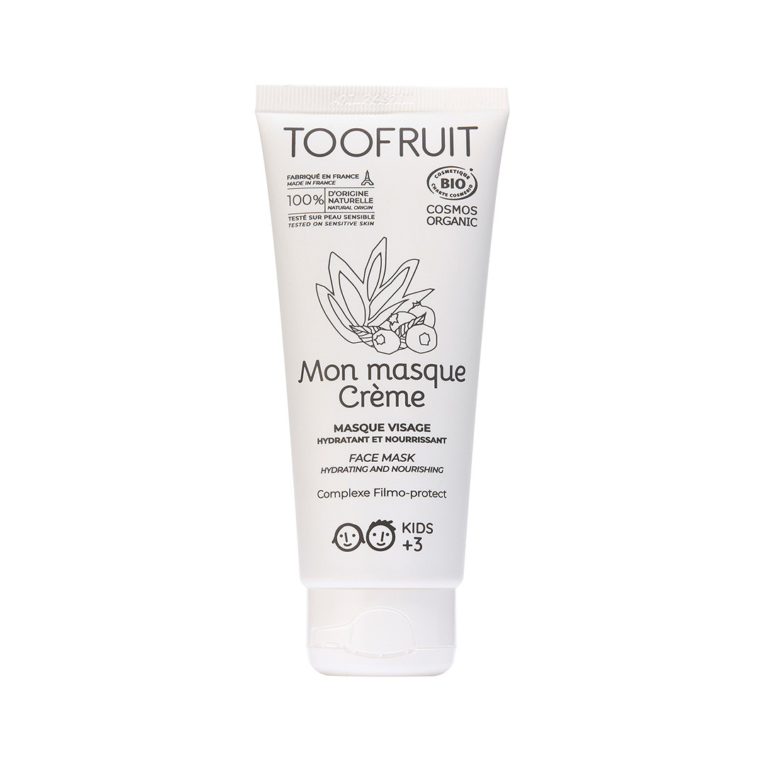 TOOFRUIT Drėkinanti veido kaukė vaikams “Mon Masque Creme”, nuo 3 metų, 100 ml.