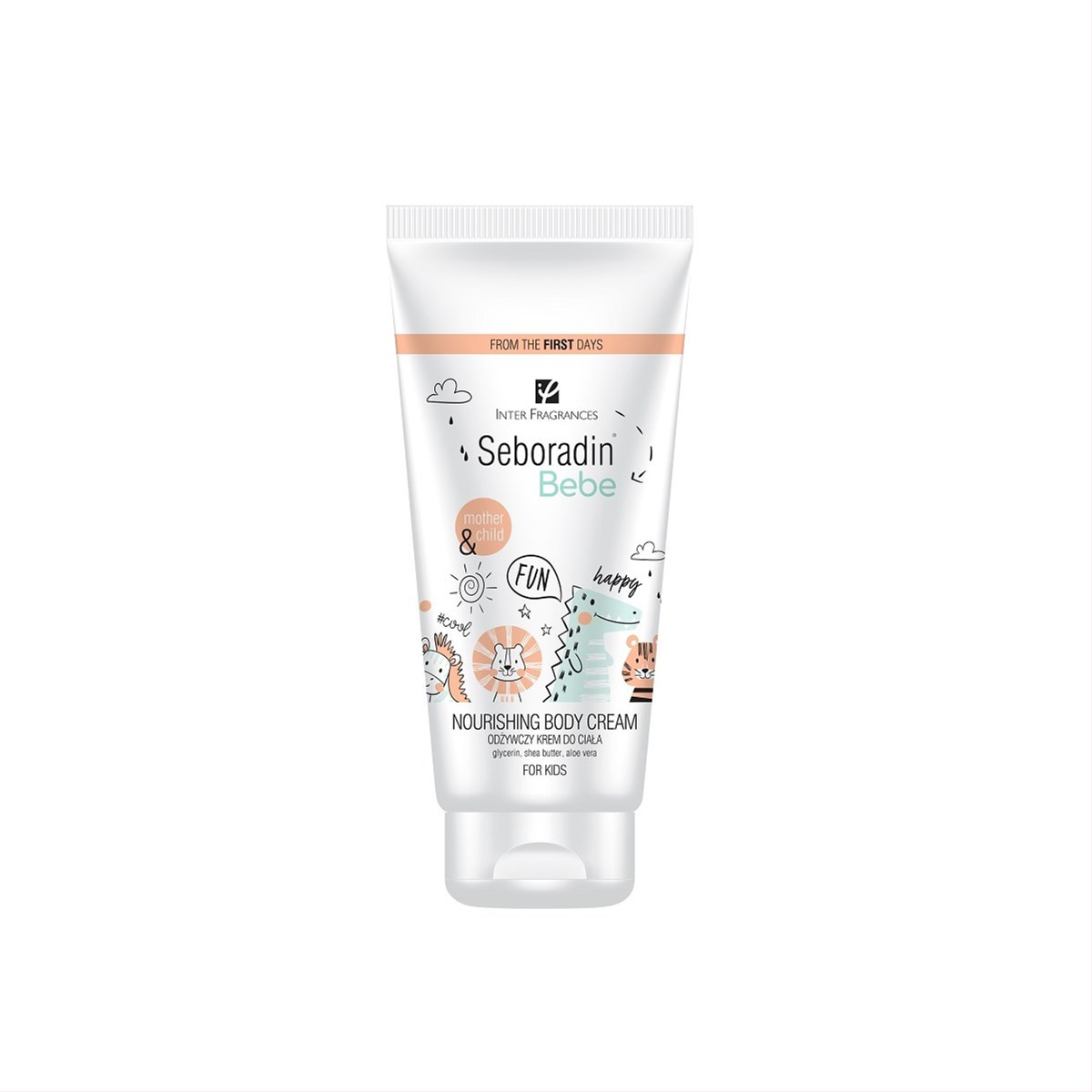 SEBORADIN BEBE 0+, maitinamasis kūno kremas vaikams, 200 ml