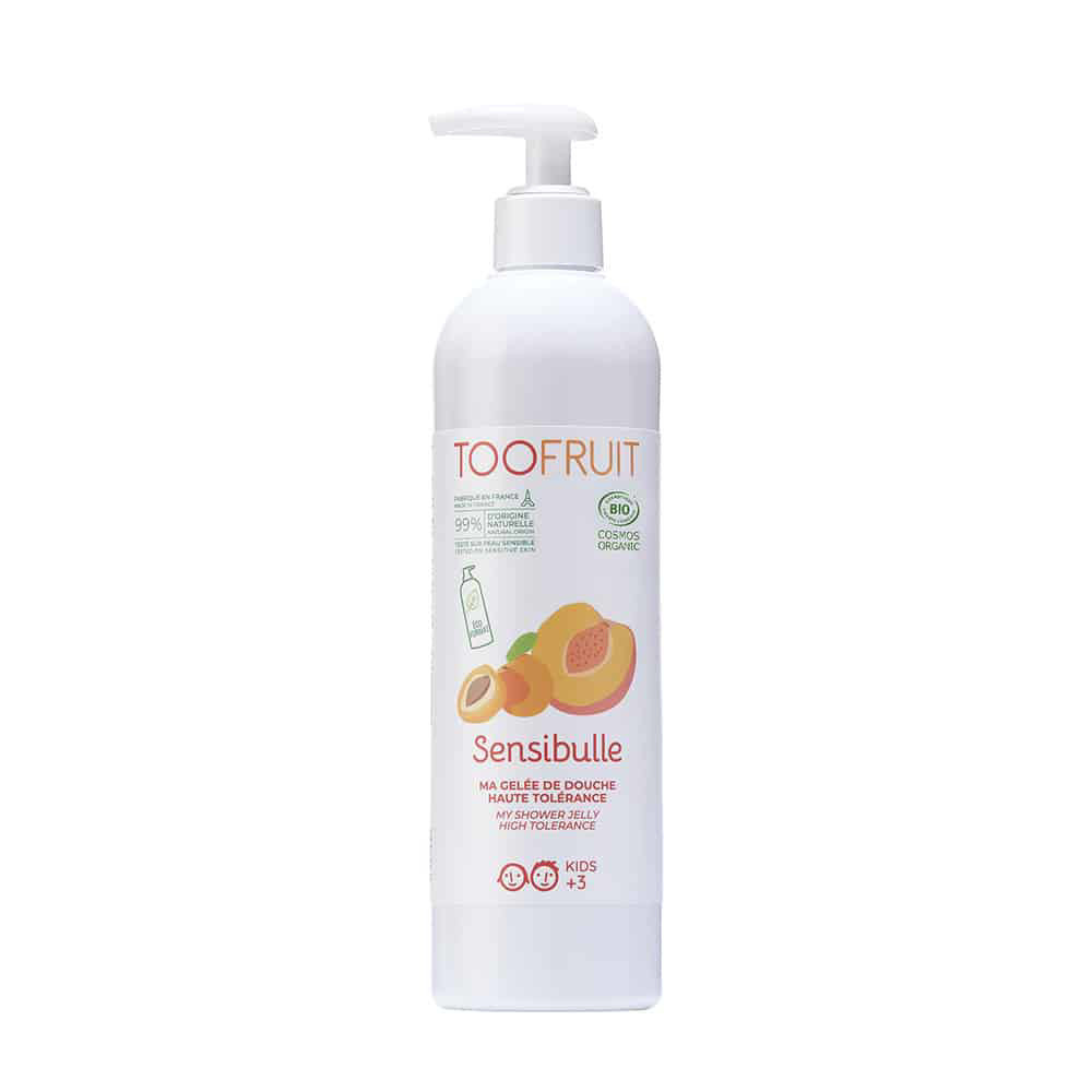 TOOFRUIT Dušo želė vaikams “Sensibulle”, nuo 3 metų, 400 ml., Abrikosas ir Persikas