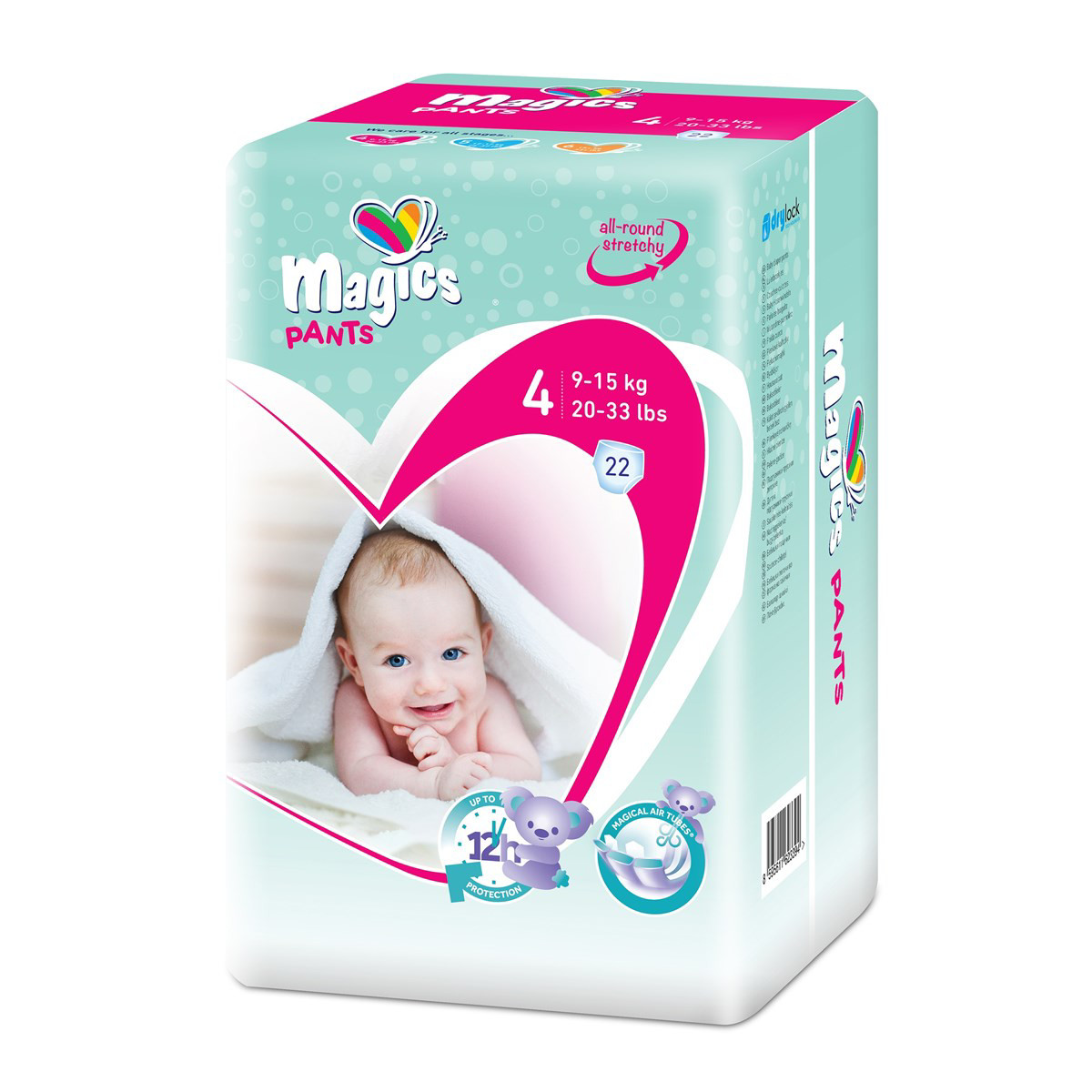 MAGICS PANTS sauskelnės-kelnaitės MAXI, 9-15 kg, 22 vnt.