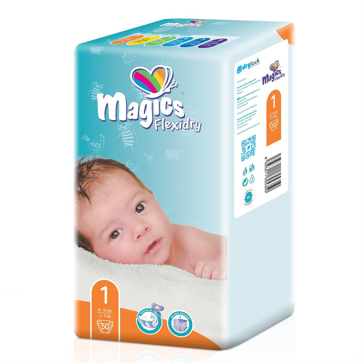 MAGICS FLEXIDRY NEWBORN, sauskelnės, 2-5kg, N50
