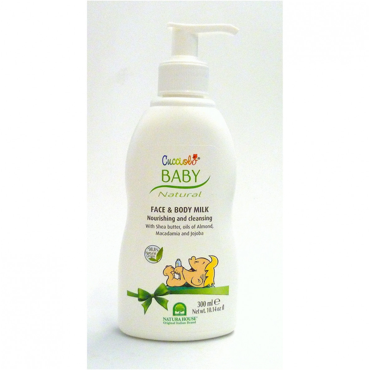 NATURA HOUSE maitinamasis veido ir kūno pienelis vaikams su sviestmedžių sviestu, 300 ml