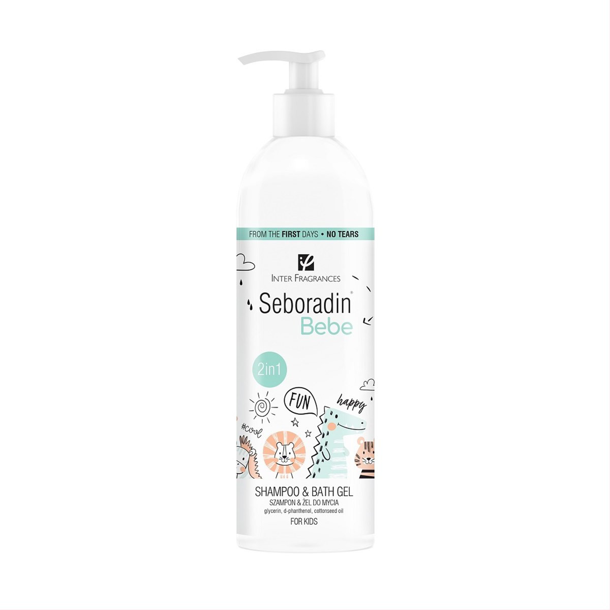 SEBORADIN BEBE 2IN1 0+, šampūnas - prausiklis vaikams, 500 ml