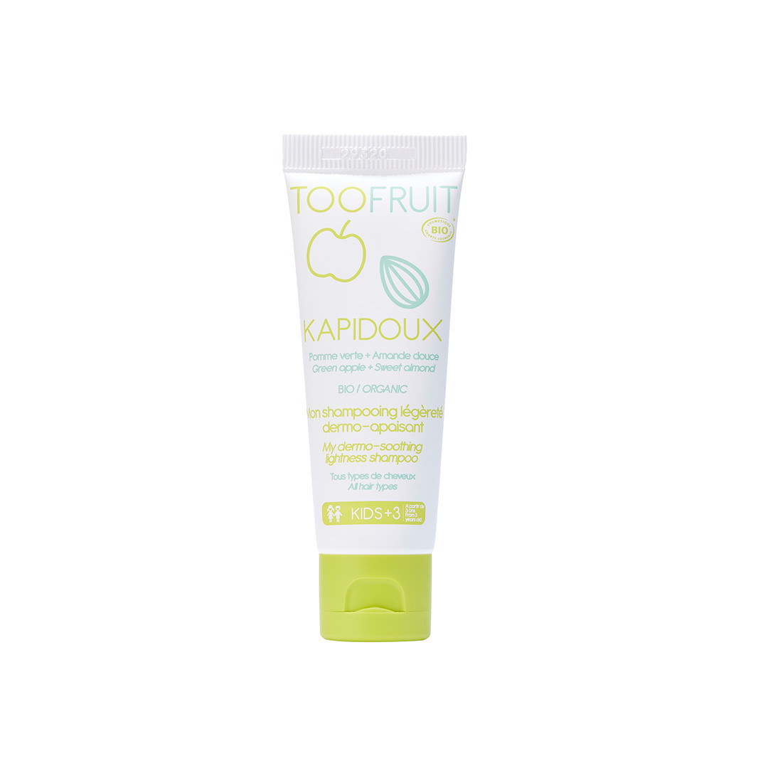 TOOFRUIT Šampūnas vaikams “Kapidoux”, nuo 3 metų, 25 ml., Obuolys ir Migdolai