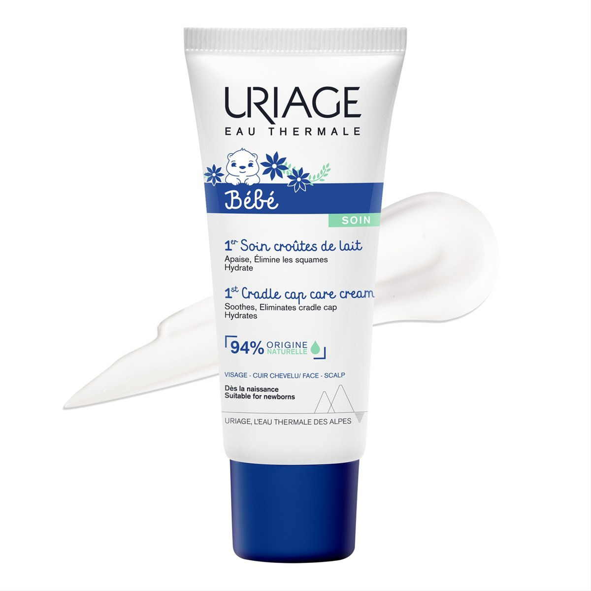 URIAGE BABY CROUTES DE LAIT, kremas pleiskanojančiai galvai, 40 ml
