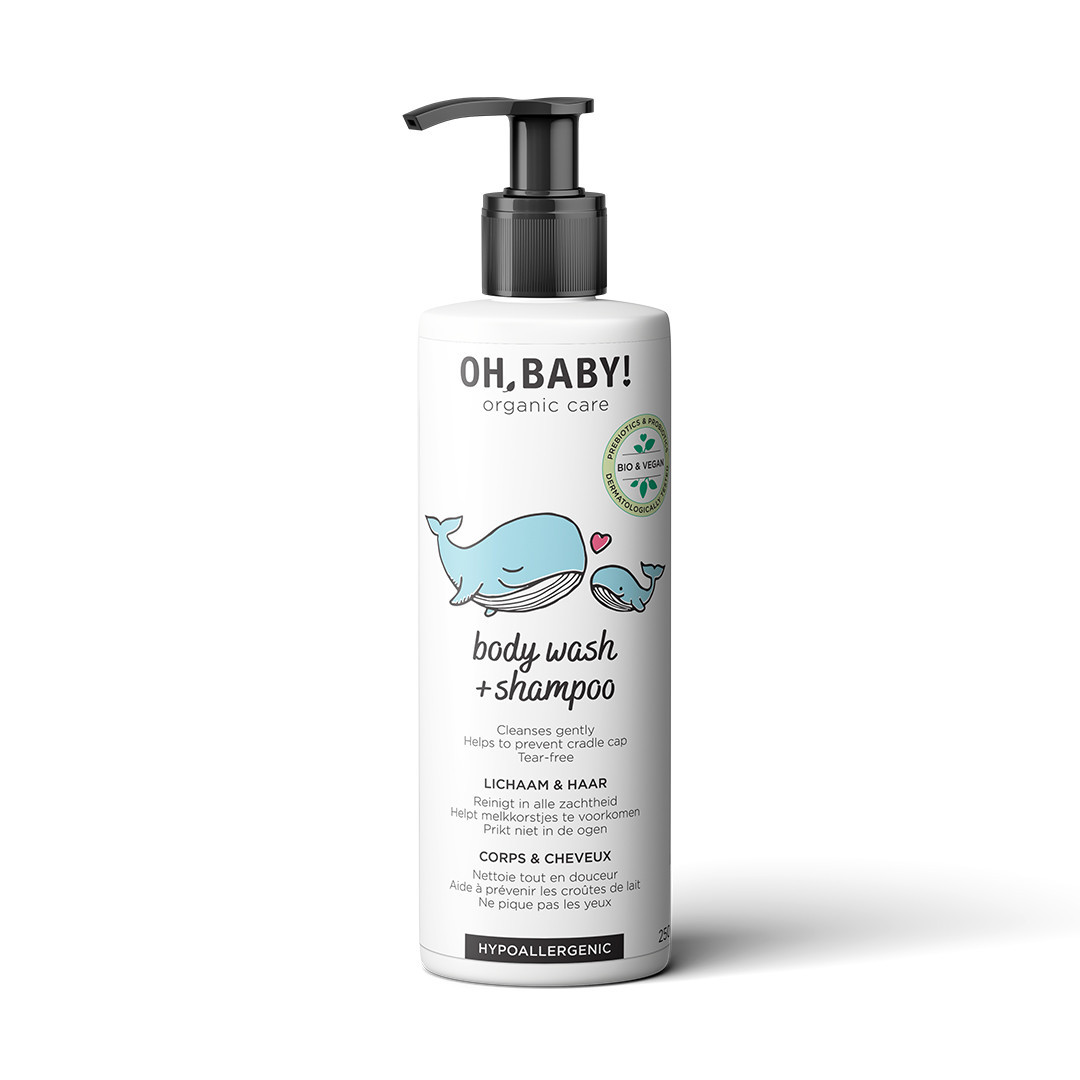 Oh, Baby! Hipoalerginis Prausiklis + Šampūnas, 250 ml.