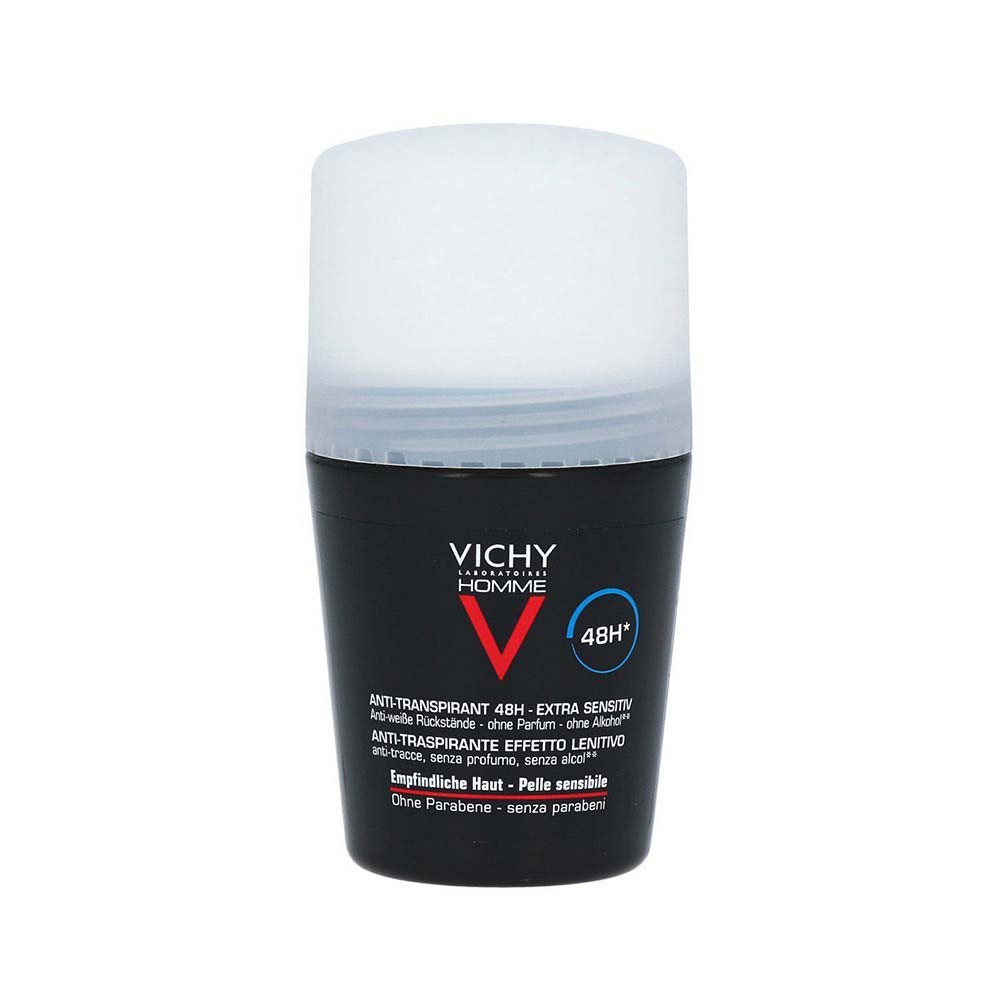 VICHY Homme Roll-on dezodorantas - antiperspirantas reguliuoti pernelyg didelį prakaitavimą 48h jautri oda 50 ml