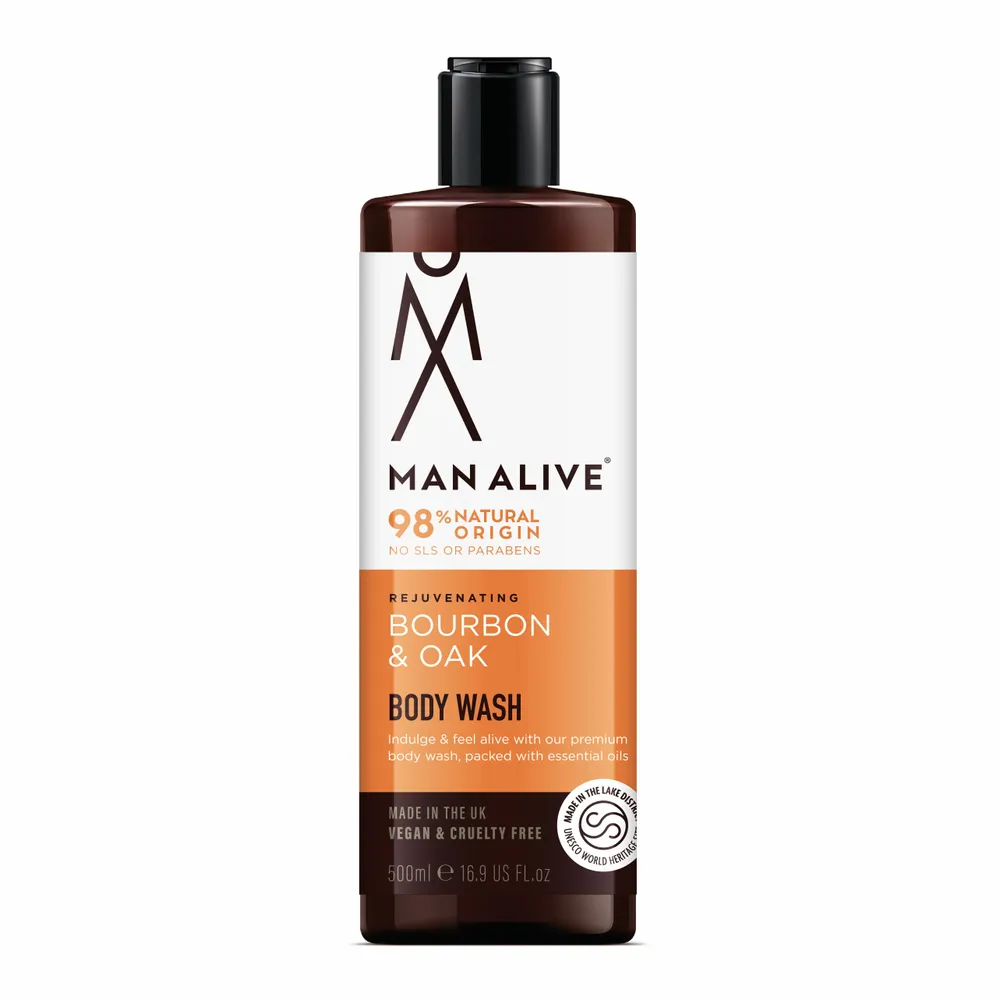 Man Alive - dušo želė su eteriniais aliejais - Burbonas ir Ąžuolas - 500ml