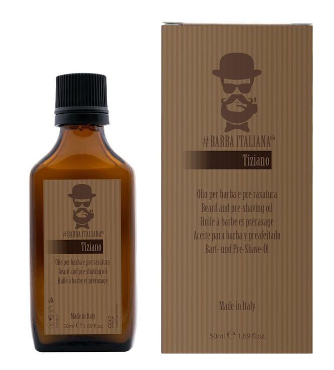 Barzdos plaukų aliejus Barba Italiana Beard Oil Tiziano, BI77, 50 ml