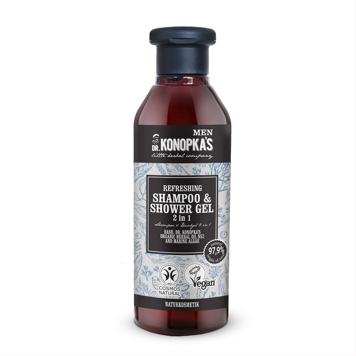 DR. KONOPKA'S MEN, šampūnas ir dušo želė vyrams 2in1, 280 ml