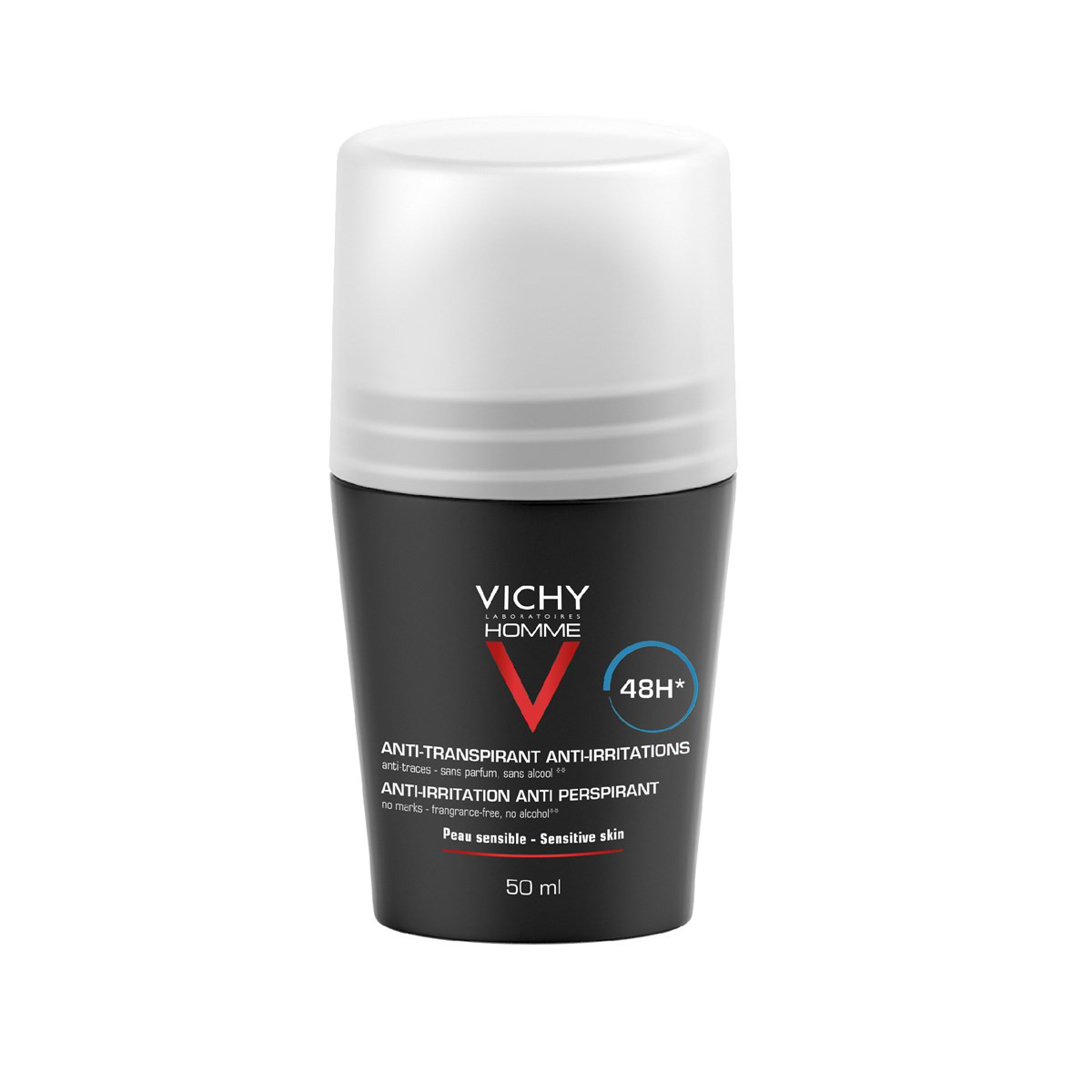 VICHY HOMME, rutulinis dezodorantas antiperspirantas vyrams, 50 ml