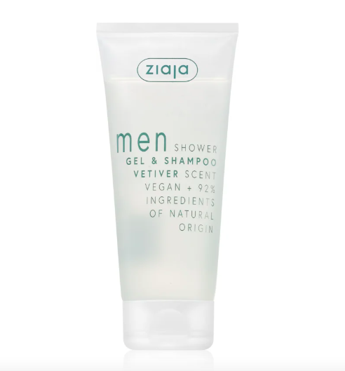 Ziaja MEN Vetiver dušo želė ir šampūnas „du viename“ vyrams, 200 ml
