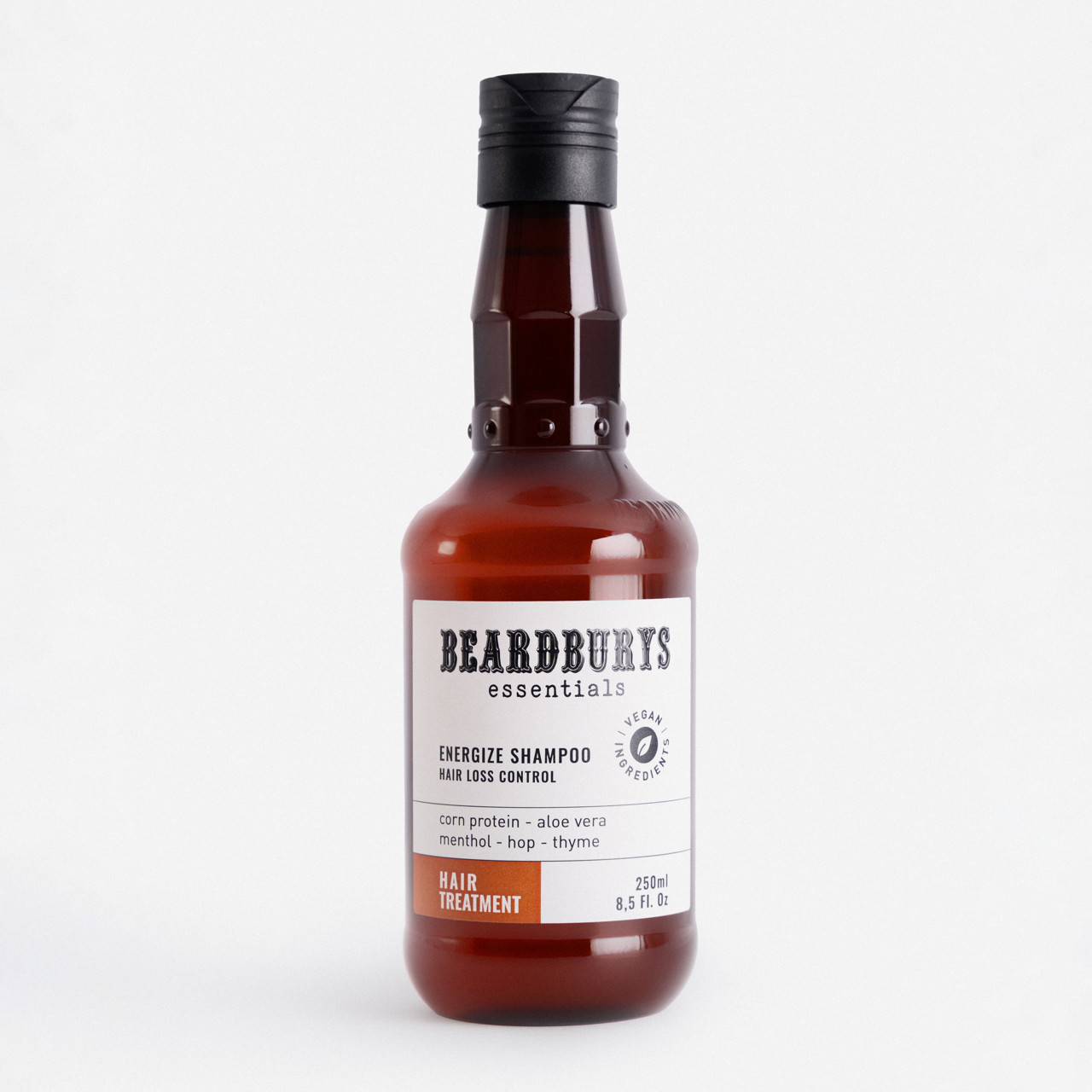 Beardburys Essentials ENERGIZE energizuojantis, plaukus stiprinantis šampūnas, 250 ml