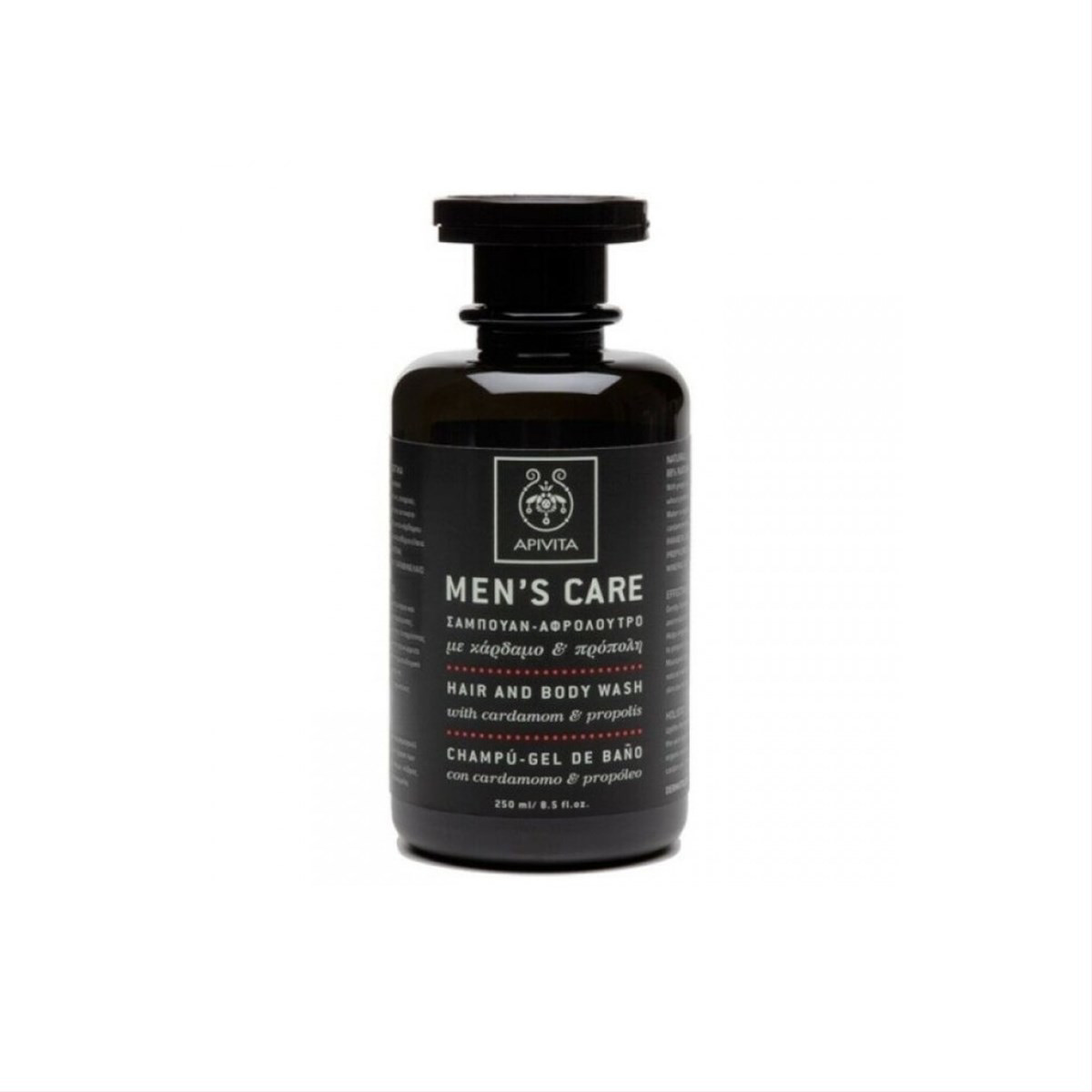 APIVITA MEN'S CARE, prausiklis su propoliu ir kardamonu, 250 ml