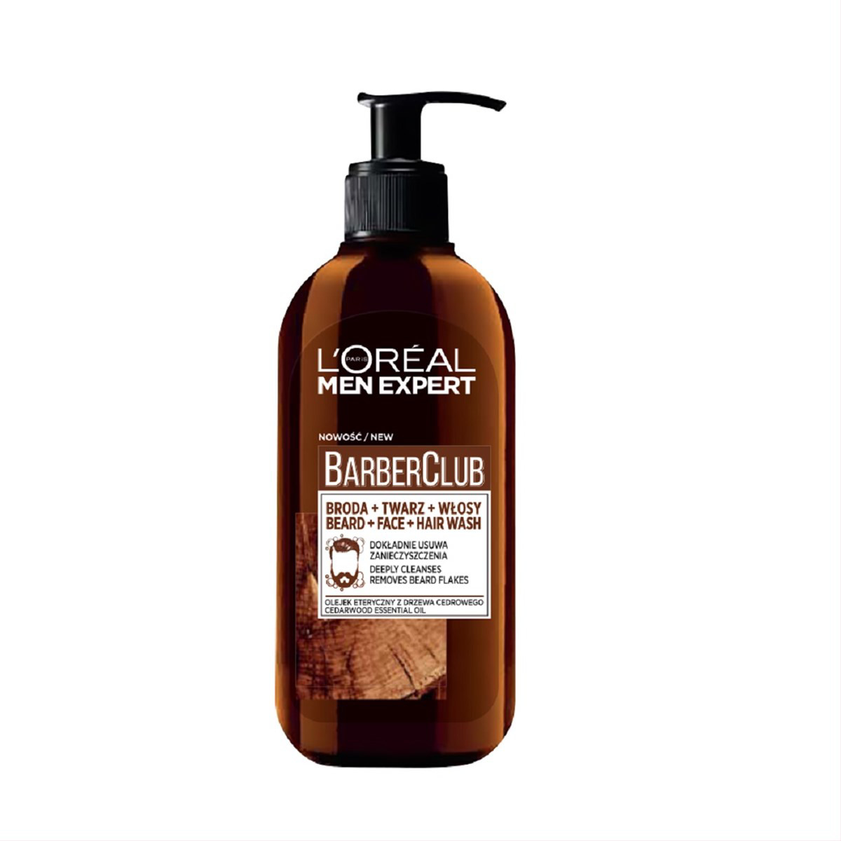 L'OREAL PARIS MEN EXPERT BARBER CLUB barzdos, veido ir plaukų prausiklis
