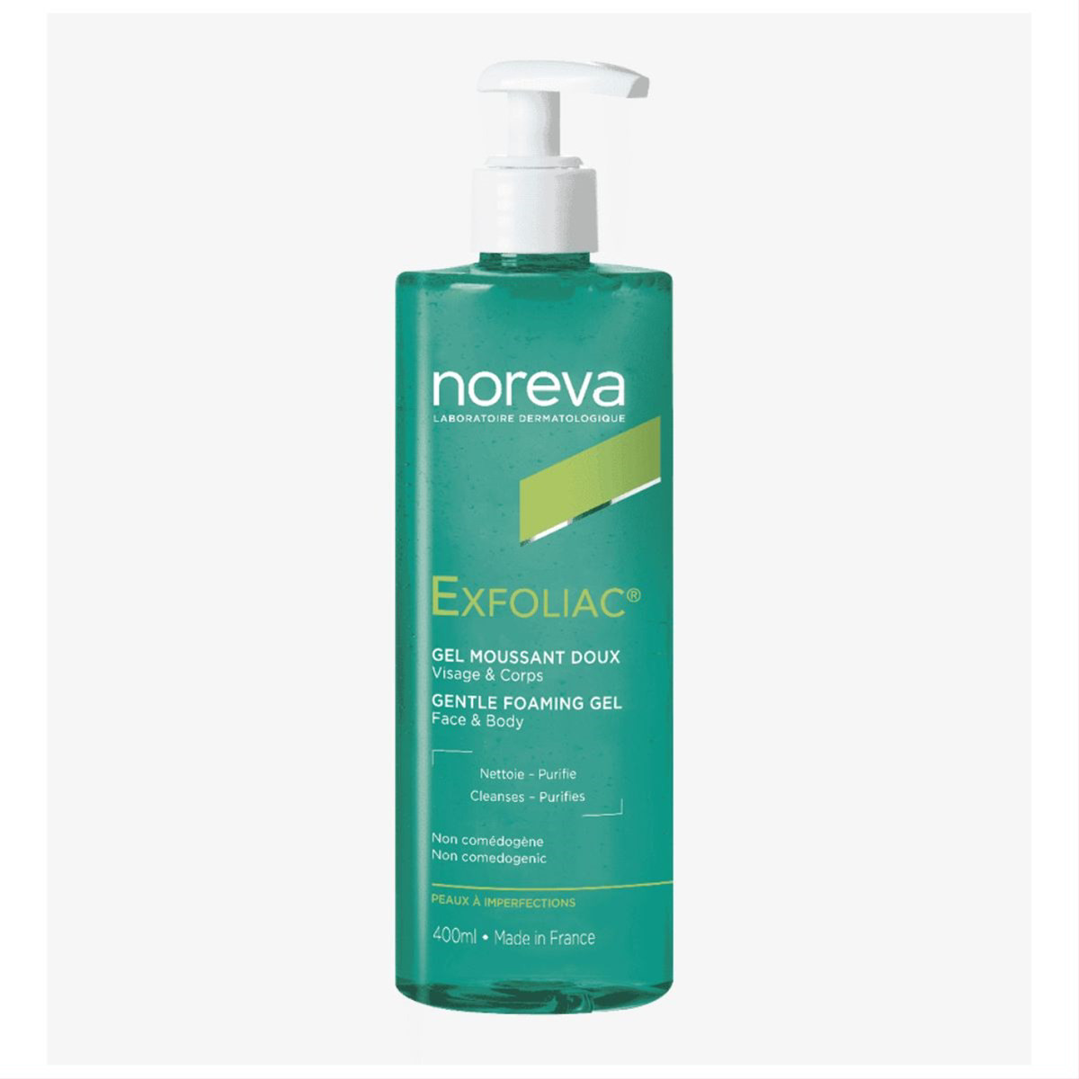 NOREVA EXFOLIAC, švelnus putojantis gelis, 400ml