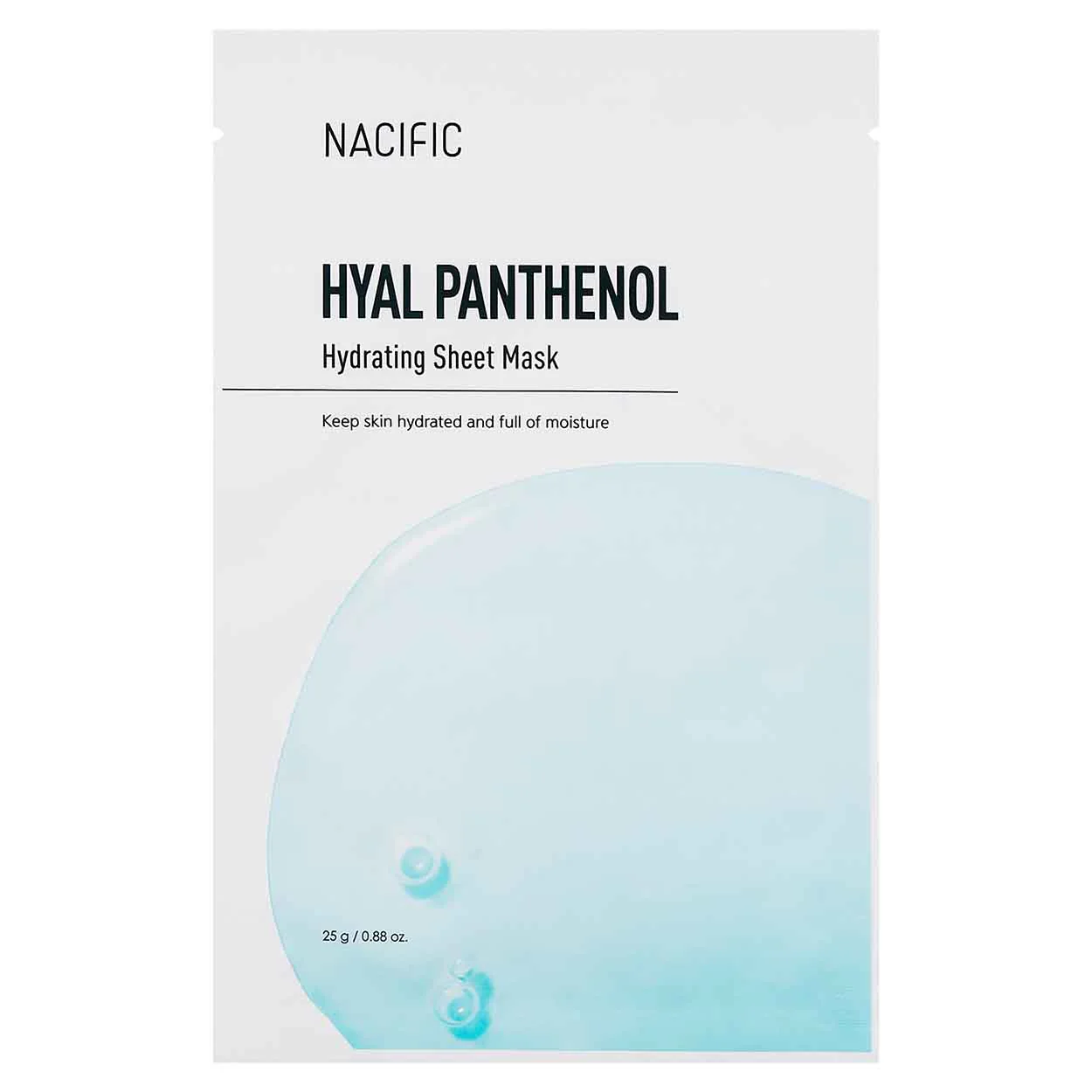 NACIFIC Hyal Panthenol Hydrating drėkinamoji lakštinė veido kaukė, 25 g