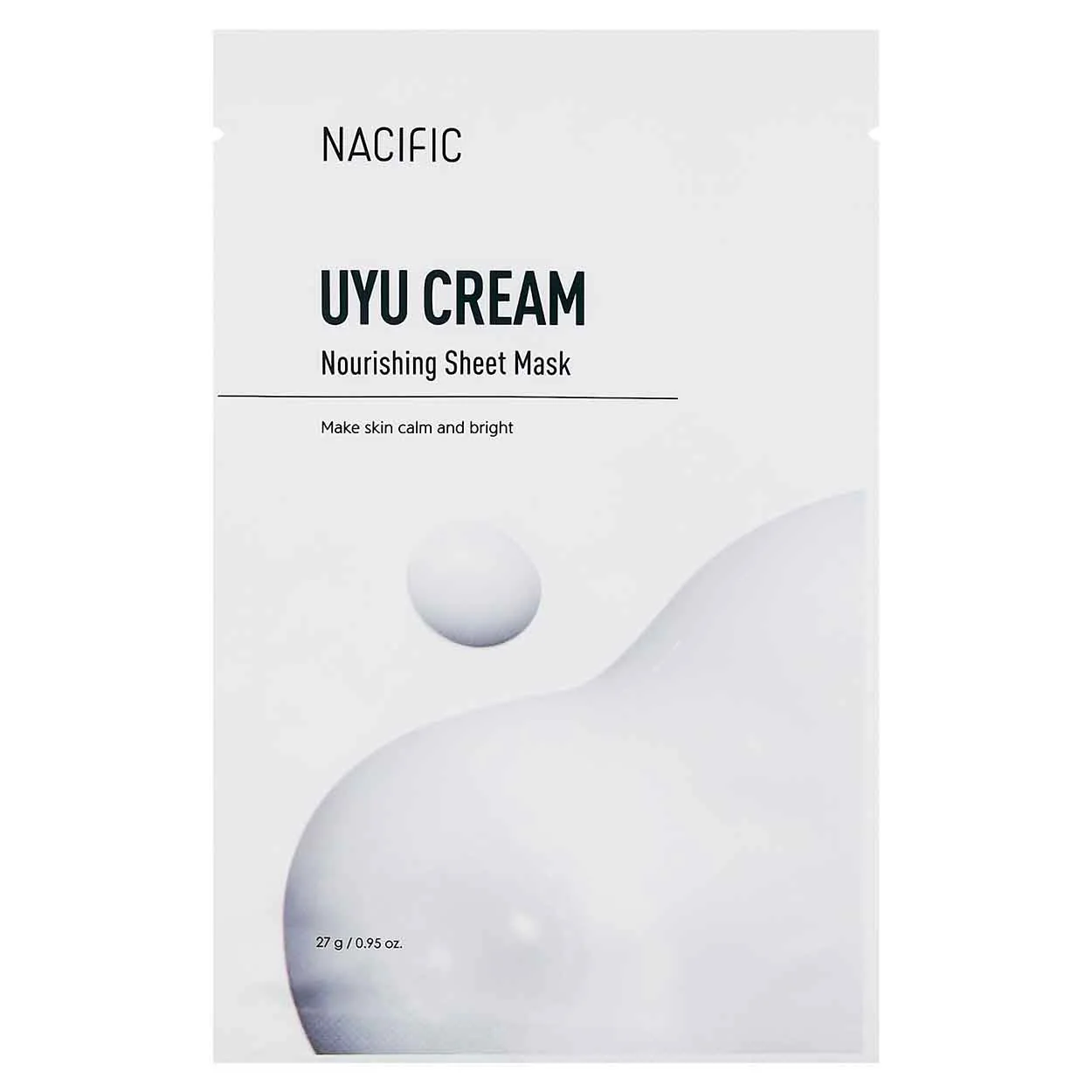 NACIFIC UYU Cream Nourishing maitinamoji lakštinė veido kaukė, 27 g