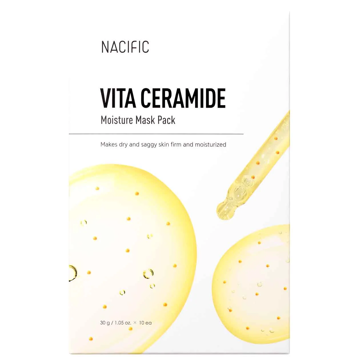 NACIFIC Vita Ceramide Moisture Mask, drėkinanti lakštinė veido kaukė