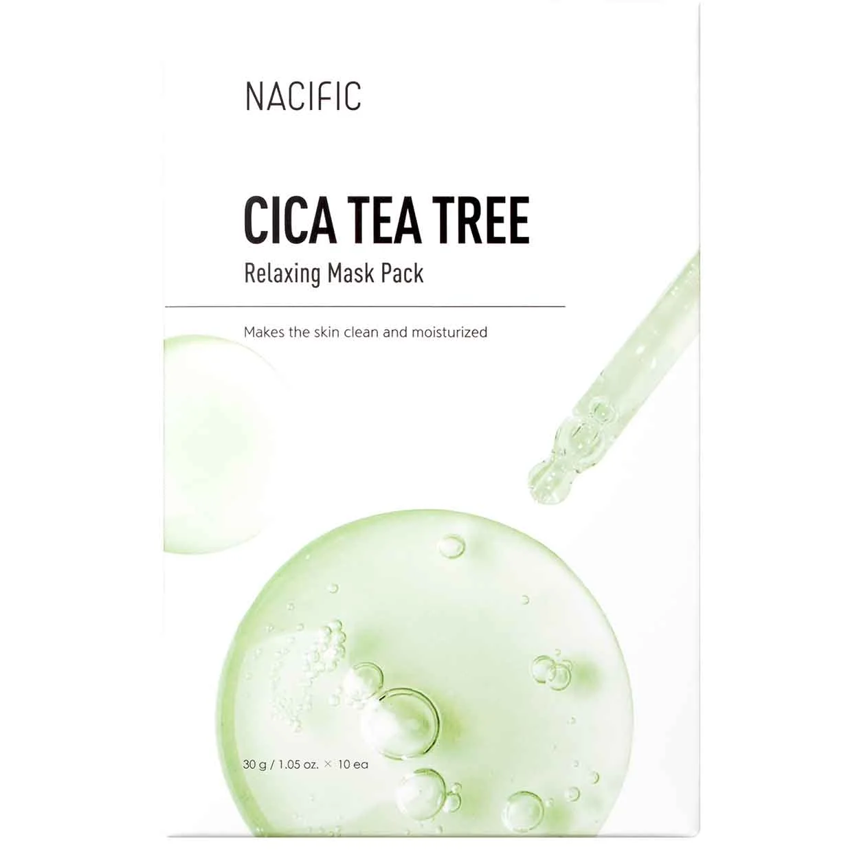 NACIFIC Cica Tea Tree Relaxing Mask, raminanti lakštinė veido kaukė