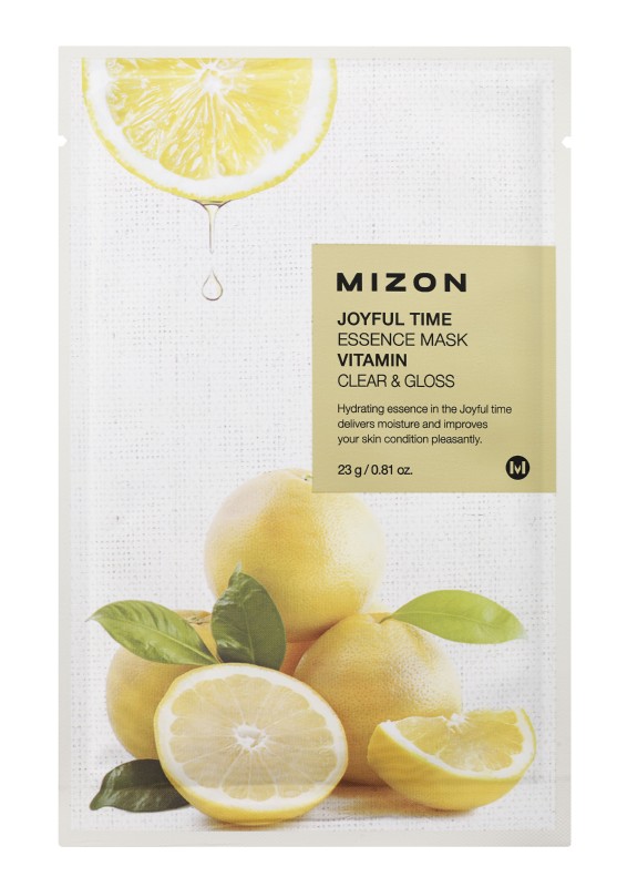 Veido kaukė Mizon Joyful Time Essence Mask Vitamin MIZ888890122, su vitaminais, 23 g