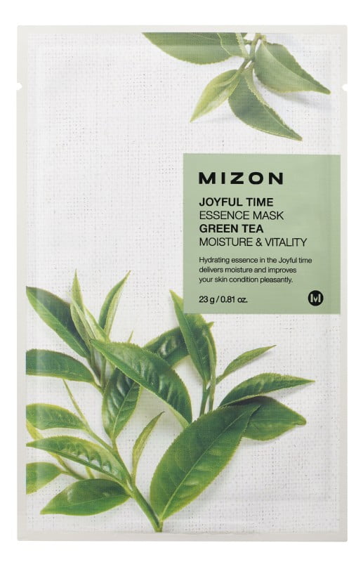 Veido kaukė Mizon Joyful Time Essence Mask Green Tea MIZ888890112, su žaliąja arbata, 23 g