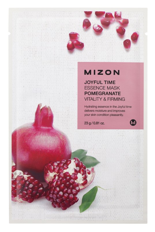 Veido kaukė Mizon Joyful Time Essence Mask Pomegranate MIZ888890121, su granatais, 23 g