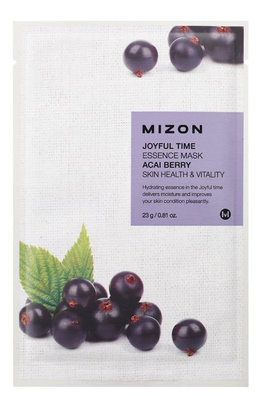 Veido kaukė Mizon Joyful Time Essence Mask Acai Berry MIZ888890127, su acai uogomis, 23 g