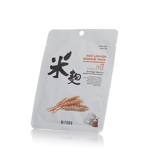 Veido kaukė su ryžių raugu MITOMO Rice Leaven Essence Face Mask 25g