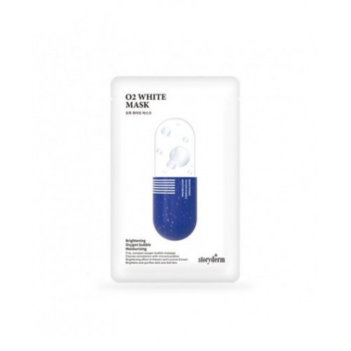 Storyderm O2 White Mask Lakštinė veido kaukė su deguonimi, 1vnt.