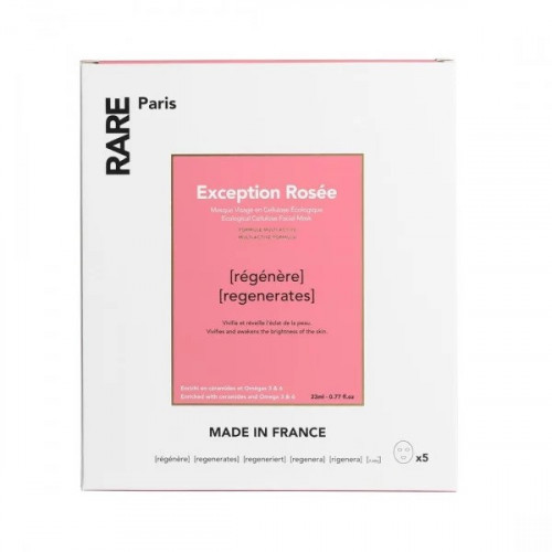 RARE Paris Exception Rosée Regenerating Face Mask Atkuriamoji veido kaukė, 5vnt