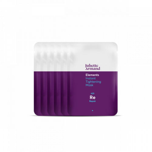Juliette Armand Elements Instant Tightening Mask Kaukė su kolageno mikropluoštu, 6vnt