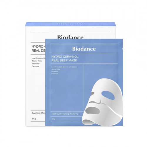 Biodance Hydro Cera Nol Real Deep Mask Intensyviai drėkinanti, raminanti veido kaukė, 4x34 g.