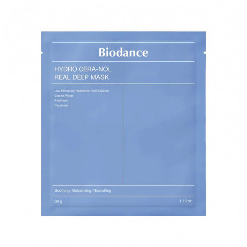 Biodance Hydro Cera Nol Real Deep Mask Intensyviai drėkinanti, raminanti veido kaukė, 34g
