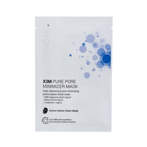 Cliniccare EGF Pure Pore Minimizer Mask Valomoji, lakštinė kaukė su anglimi, 25ml