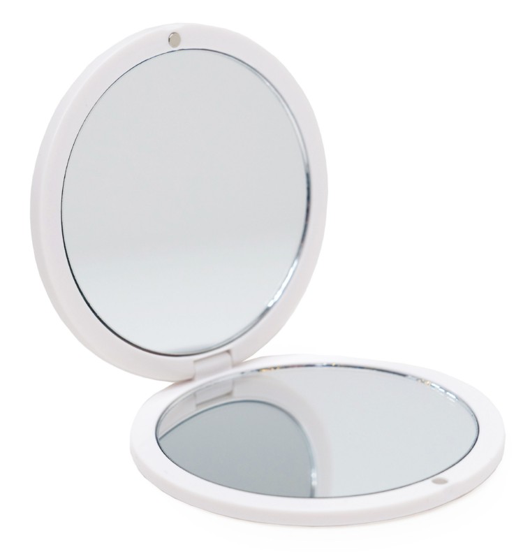 Sulankstomas kišeninis veidrodis White ST348W, baltos spalvos, 6,5 cm skersmuo