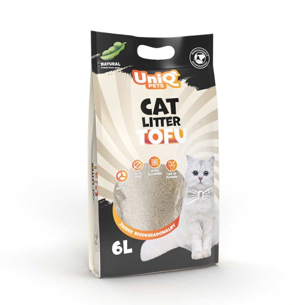 UNIQ PETS Natural tofu kraikas katėms be kvapo 2.5kg/6l