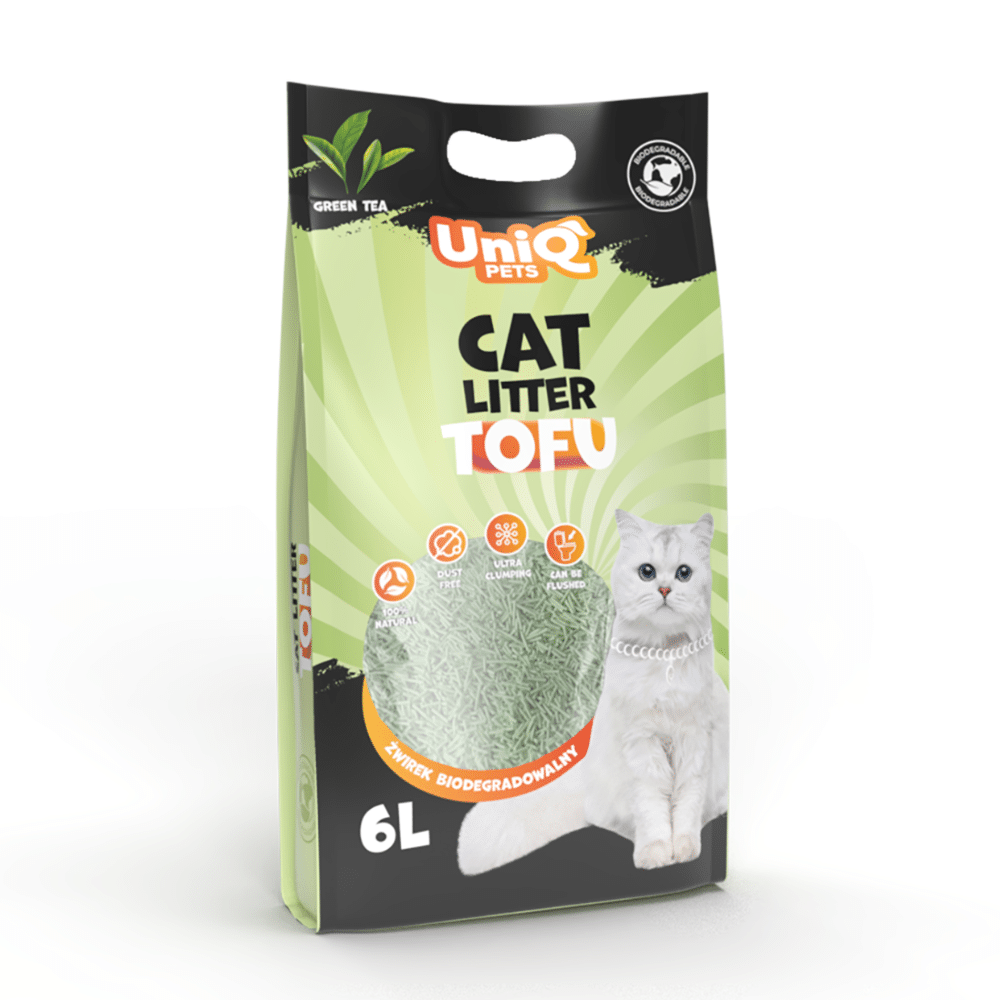 UNIQ PETS Green tea tofu kraikas katėms žaliosios arbatos kvapo 2.5kg/6l