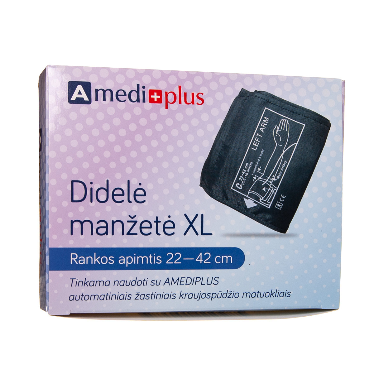 AMEDIPLUS, manžetė kraujospūdžio matuokliui, XL (22-42 cm)