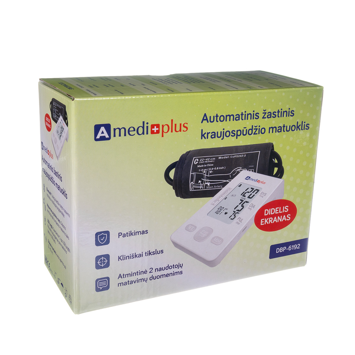 AMEDIPLUS, automatinis žastinis kraujospūdžio matuoklis, DBP-6192