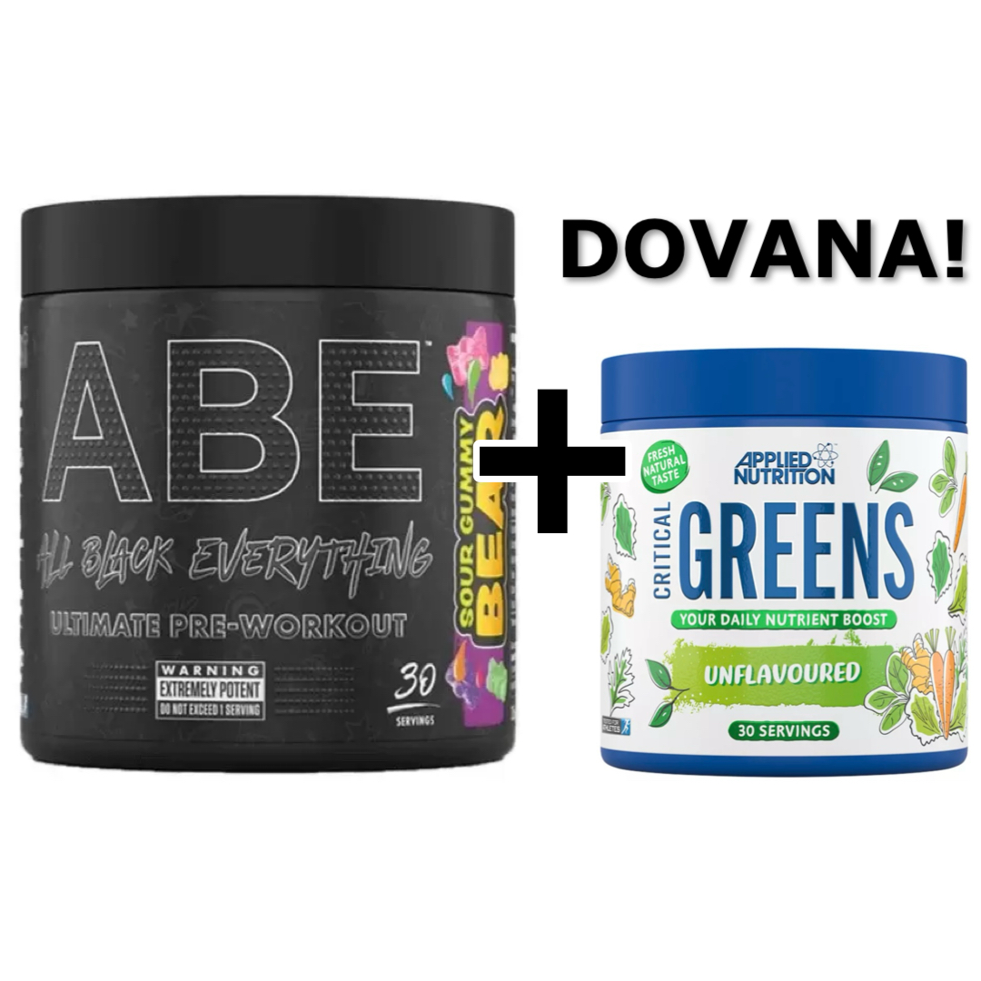 APPLIED NUTRITION A.B.E. - 315-375g + Critical Greens DOVANŲ Rūgštūs obuoliai