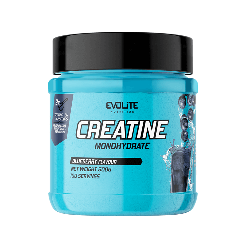 EVOLITE Creatine Monohydrate (su skoniu) - 300g Mėlynės