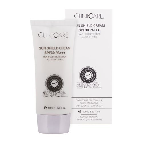 Cliniccare Sun Shield Cream Švelnus drėkinamasis kremas nuo saulės su SPF30 PA+++ apsauga, 50ml