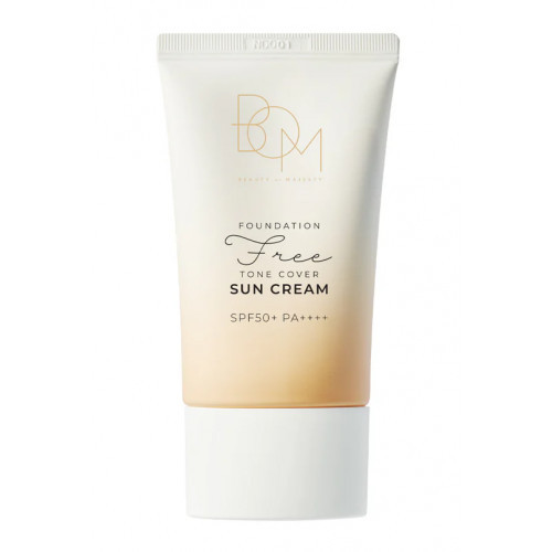 BOM Foundation-Free SPF50+PA++++ Spalvą suteikiantis kremas nuo saulės, 50ml