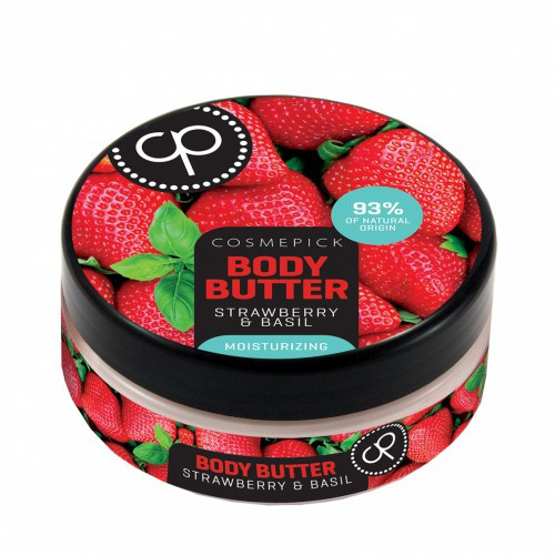 Cosmepick Body Butter Strawberry & Basil Kūno sviestas su braškėmis ir baziliku, 200ml